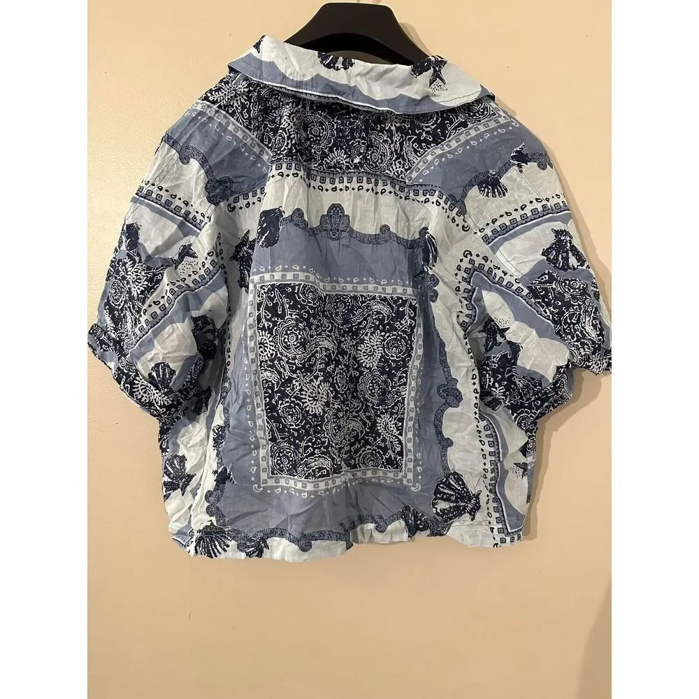 NEW Free People Women's Blue Blouse Size M
